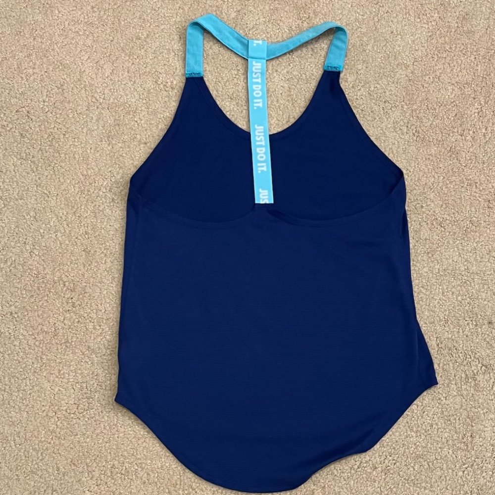 EUC NIKE DRI-FIT Elastika Royal Blue Training Tank Top, Size XS - Picture 9 of 13